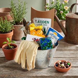 Mother's Day Gardening Gift Basket in a sunny potting shed | Boston Gift Baskets