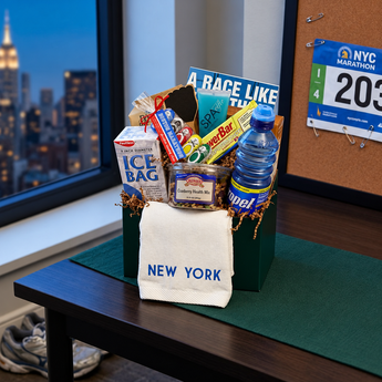 New York Marathon Gift Basket for runners lifestyle photo | Boston Gift Baskets