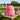 Pink drawstring cinch backpack embroidered with the name Sarah, on a wooden bench at a soccer field with a soccer ball, pink water bottle and shin guards