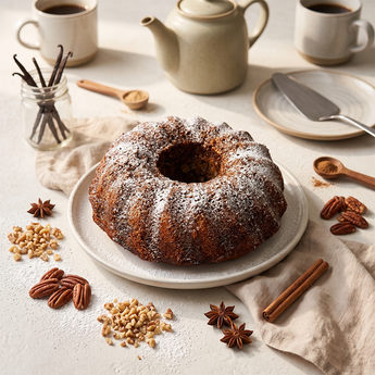 Whiskey Cake, a glazed whiskey and spice bundt cake