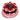 Decorative cake with pink and red flowers on a white background