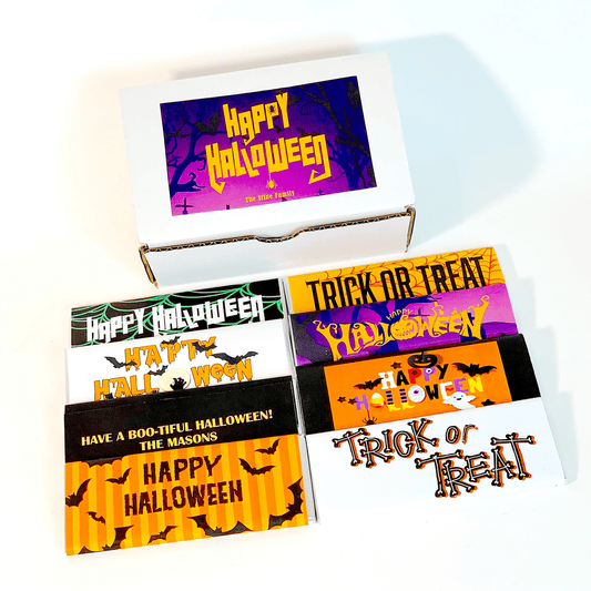 Halloween Personalized Chocolate Bars Gift Box (8 Bars)