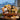 Bountiful Treasure gourmet gift basket with coffee, cookies, chocolate and snacks on a conference room credenza in winter