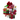 Peace and Joy gift basket in an oval willow basket with a large red bow and a loaf of pumpkin bread, studio photo