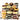 Assorted small layered cupcakes in jars with various flavors on a white background.