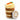 Layered carrot cupcake in a jar with a 'Happy Thanksgiving!' customizable label lid on a white background