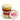 Layered cupcake dessert in a jar with a colorful 'Tonight we PARTY Lydia' lid on a white background