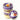 Halloween-themed cupcake dessert in a jar with colorful sprinkles and a customizable ghost label on a white background