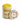 Layered lemon flavored-cupcake dessert in a jar with a customizable 'Happy Thanksgiving!' label on a white background