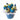Cupcakes with blue and white frosting, topped with small toy dreidels, arranged in a blue bucket on a white background.