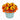 Cupcakes decorated like turkeys in a blue bucket on a white background