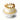 White cake with chocolate and cookie decorations on a white stand
