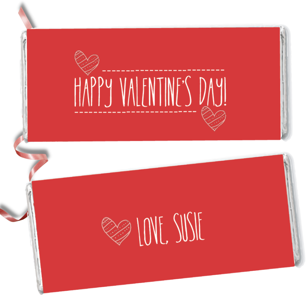 Valentines's Day Personalized Hershey Bars