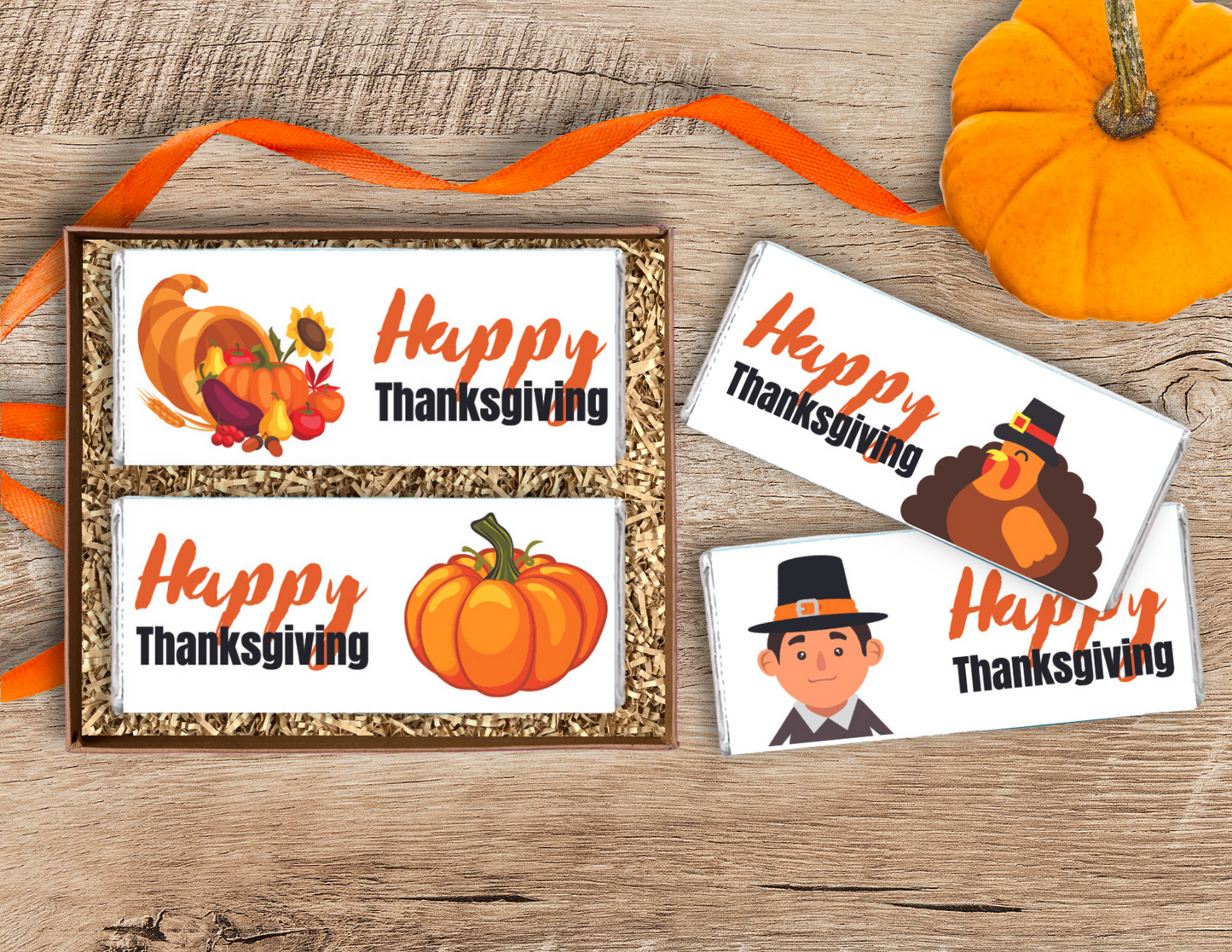 Thanksgiving Personalized Candy Bars