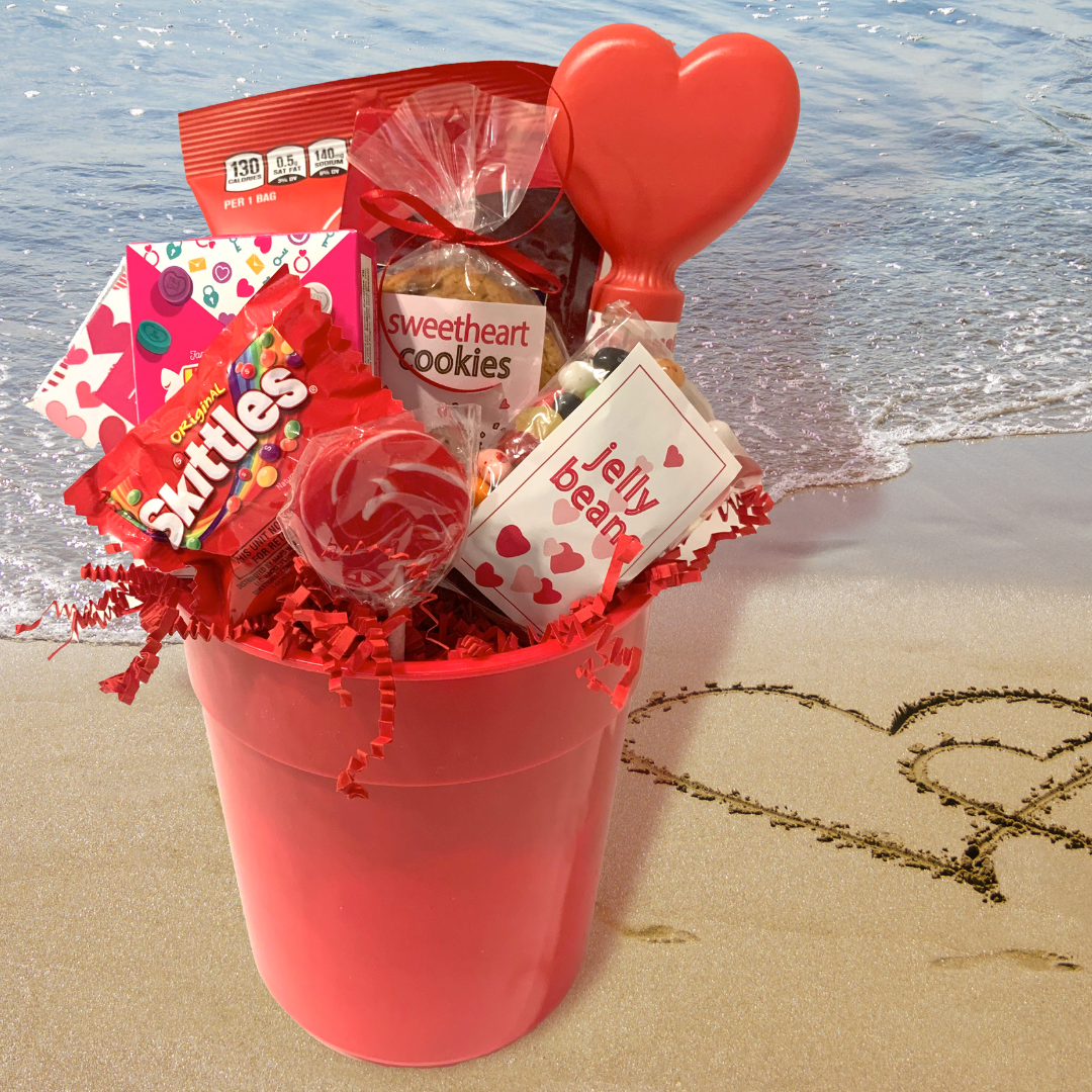 Candy Bouquet-valentines Basket-valentines Gift-simple Sweetheart  Gift-heart Gift Basket-candy Gift Basket 